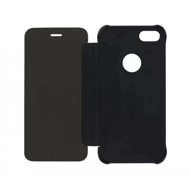 Telefoonportemonneehoesje Tellur voor iPhone 8 — kunstleer, zwart, met spiegel