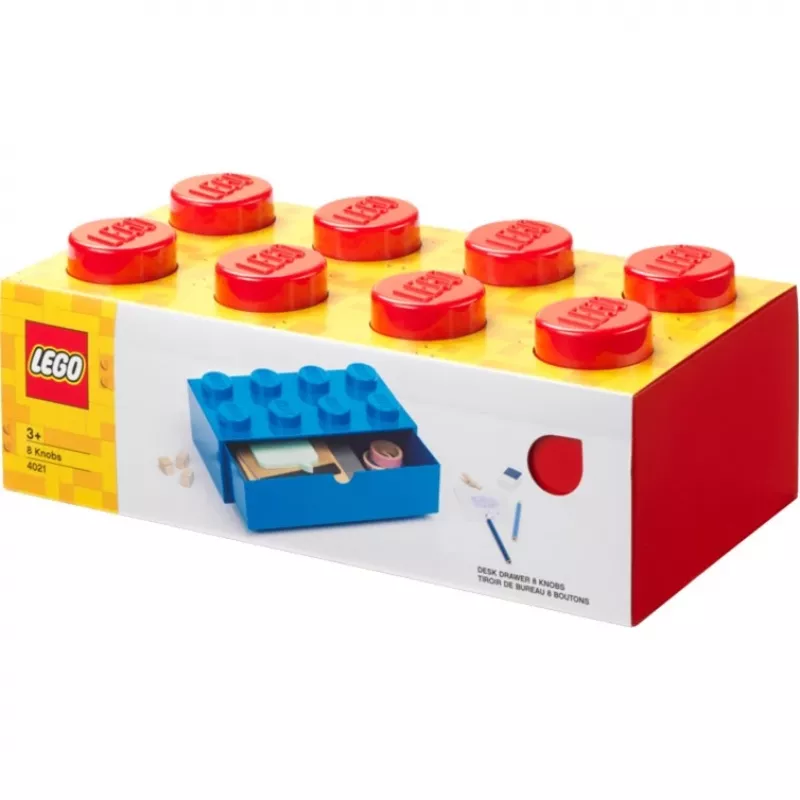 Bureaulade LEGO 8, LEGO merk, rood