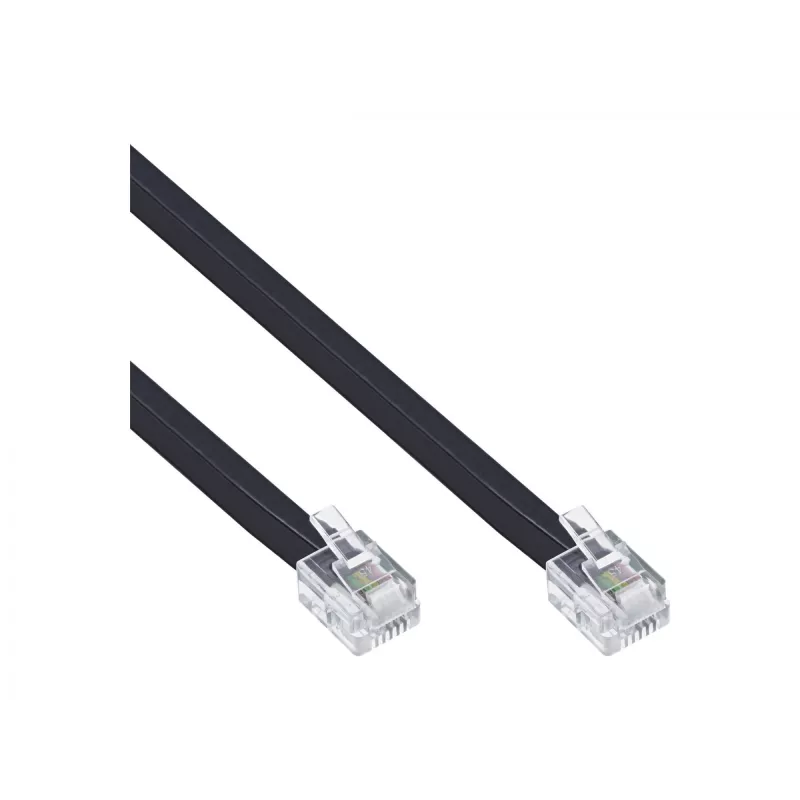 InLine modulaire kabel RJ12 stekker / stekker 6P6C 20m