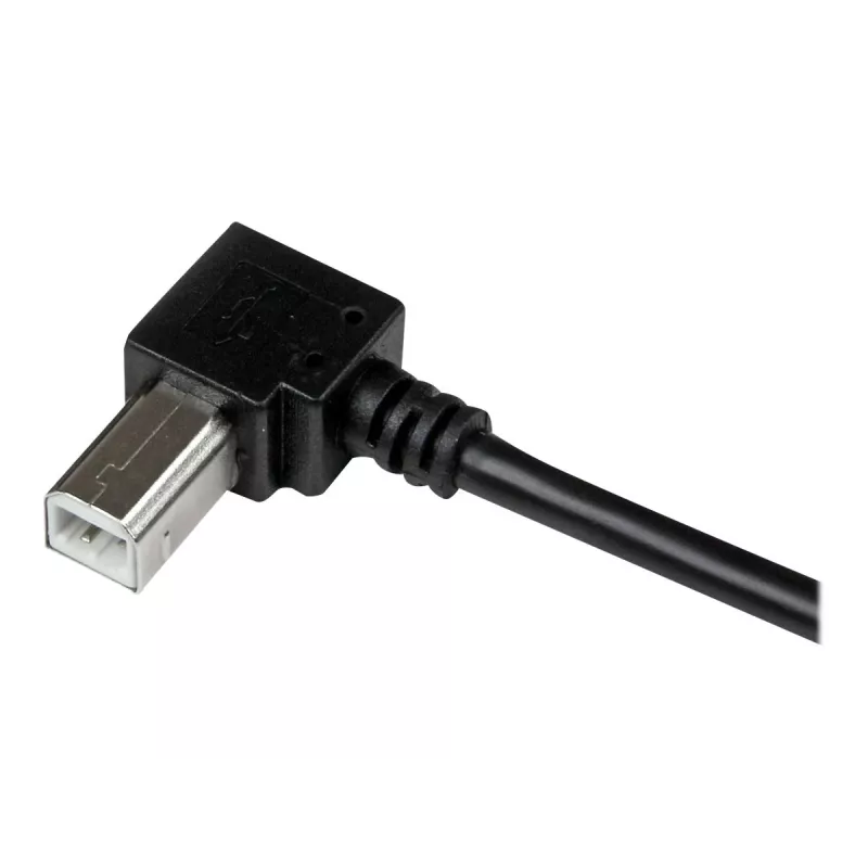 StarTech.com 3 m USB 2.0 A naar haakse B-kabel – M/M, 3 m, USB A, USB B, USB 2.0, zwart