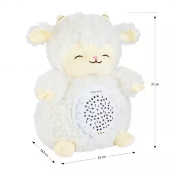 Pluchen projectorspeelgoed milly mally schaap projector pluchen dier model 5664 voor peuters — zacht nachtlampje