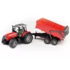 Tractormodel BRUDER Massey Ferguson 7480 met kiepwagen