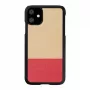 Smartphonehoesje man and wood voor iPhone 11 — zwart, asymmetrisch design