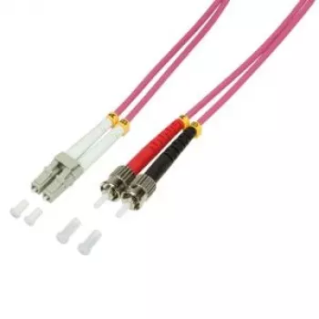 Logilink - patchkabel - LC multimode (M) naar ST multimode (M) - 3 m - glasvezel - 50/125 micrometer - OM4 - halogeenvrij - heidepaars (FP4LT03)