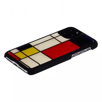 Smartphonehoesje iKins voor iPhone 11 Pro Mondrian zwart — beschermhoes, harde schaal, precieze uitsparingen