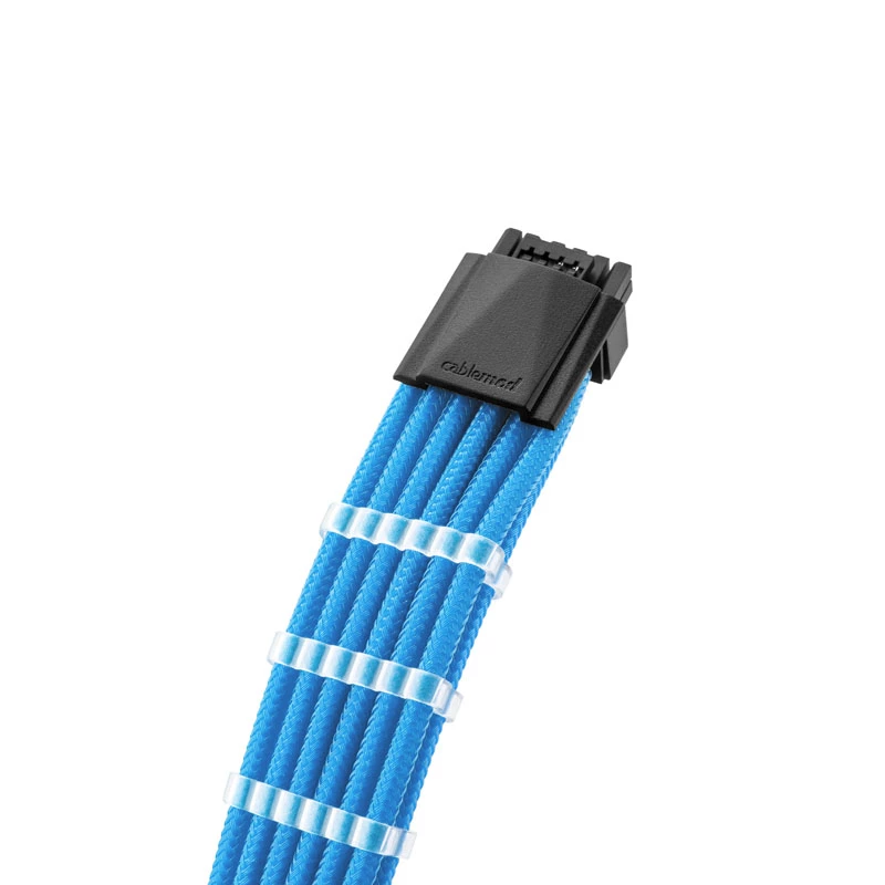 CableMod PRO ModMesh 12VHPWR kabelverlengingsset — lichtblauw, 3-delige GPU 12+4-pin verlengingen