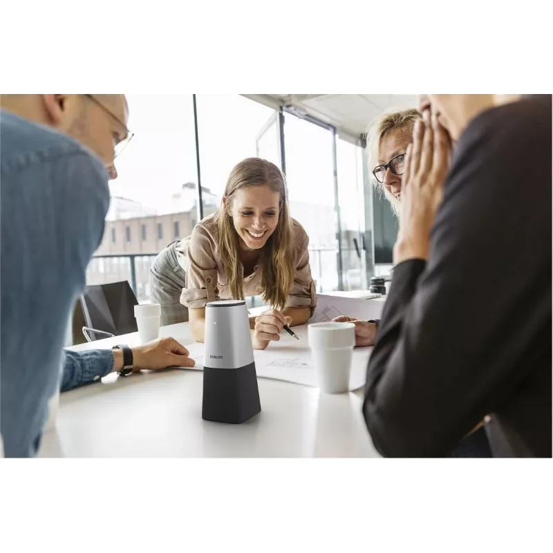 Philips PSE0540 Smart Meeting draagbare vergadermicrofoon, USB-C, zwart/zilver