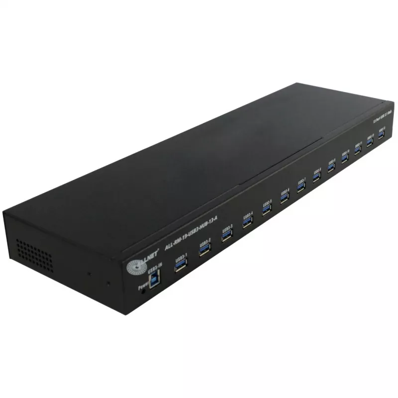 USB-hub ALLNET ALL-RM-19-USB3-HUB-13-A – 13-poorts USB 3.0 rackmount-hub, 48,30 cm
