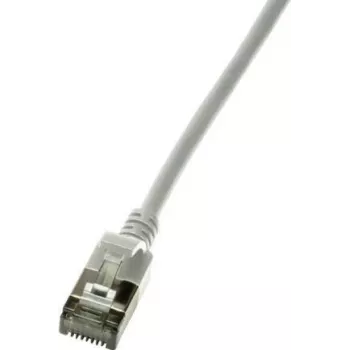 Netwerkkabel LogiLink slank U/FTP CQ9012S RJ-45 Cat6a 0,3 m grijs