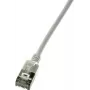 Netwerkkabel LogiLink slank U/FTP CQ9012S RJ-45 Cat6a 0,3 m grijs