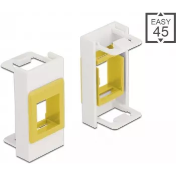 Keystone-houder DeLOCK Easy 45 module 22,5 x 45 mm wit geel