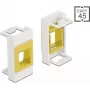 Keystone-houder DeLOCK Easy 45 module 22,5 x 45 mm wit geel