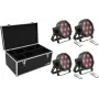 LED-vloerflooder-set EUROLITE SLS-7 HCL 4x met transportcase TDV-1