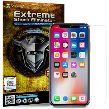 Schermfolie X-ONE Extreme Shock Eliminator voor iPhone X — zwart, stootvast, duurzaam
