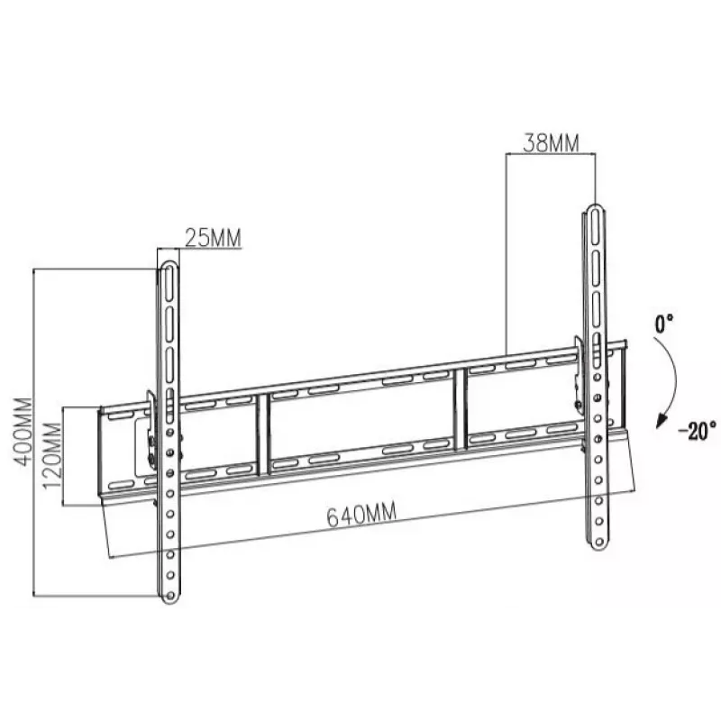 TV-beugel TB-751E voor televisie tot 80 inch 35kg max VESA 600x400