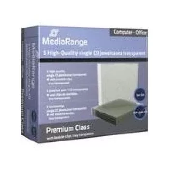 MEDIARANGE BOX31-T - jewelcase - 1 disc - transparant - kunststof - 120 mm - 140 mm
