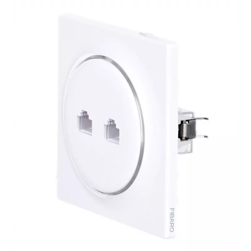 Fibaro Walli N stopcontact 2 x RJ-45 wit