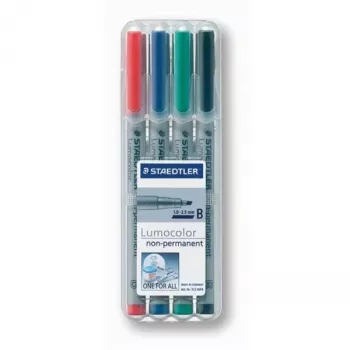 Marker Staedtler 312 WP4 zwart blauw bruin groen oranje rood violet geel