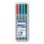 Marker Staedtler 312 WP4 zwart blauw bruin groen oranje rood violet geel