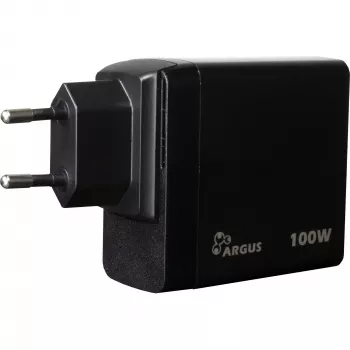 PD-oplader INTER-TECH PD-3100 100W USB-C zwart snelle voeding