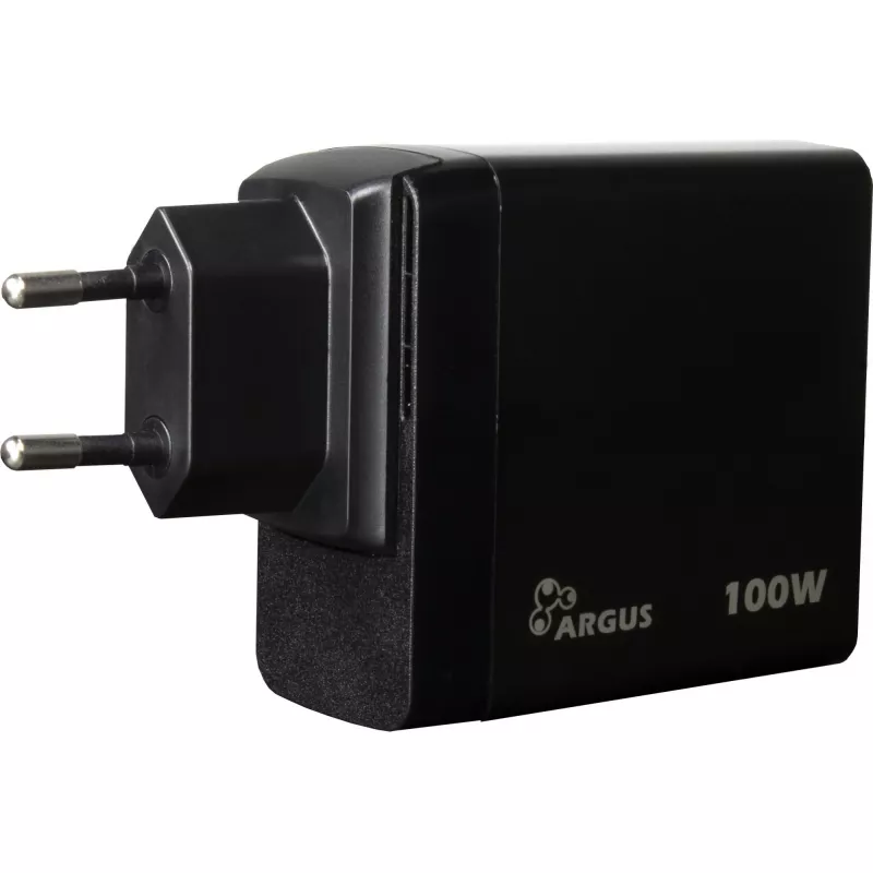 PD-oplader INTER-TECH PD-3100 100W USB-C zwart snelle voeding