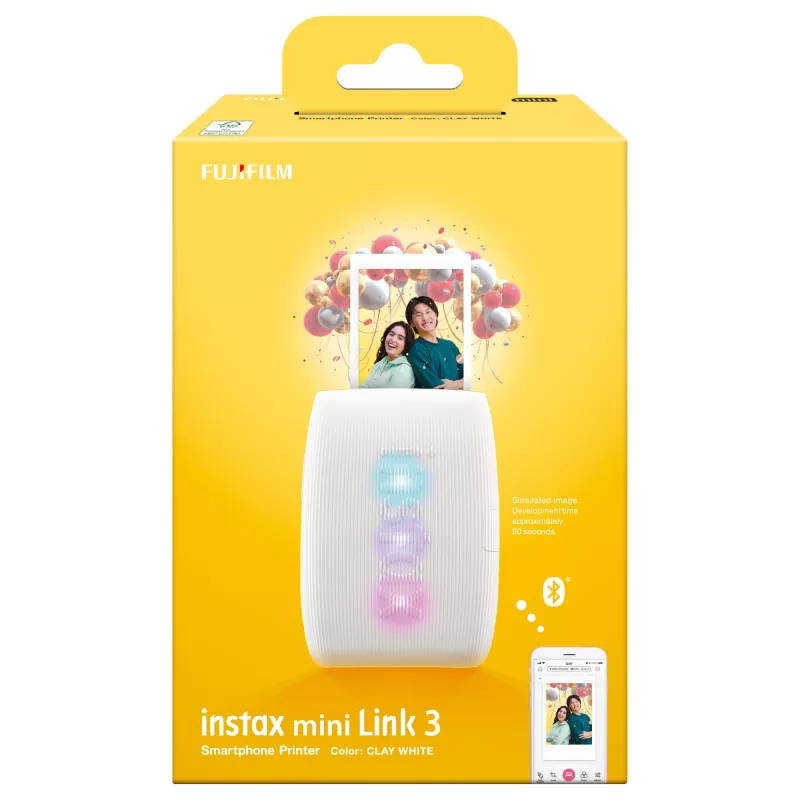 Fotoprinter Fujifilm Instax Mini Link 3 wit Bluetooth draagbare instantprinter voor smartphonefoto's