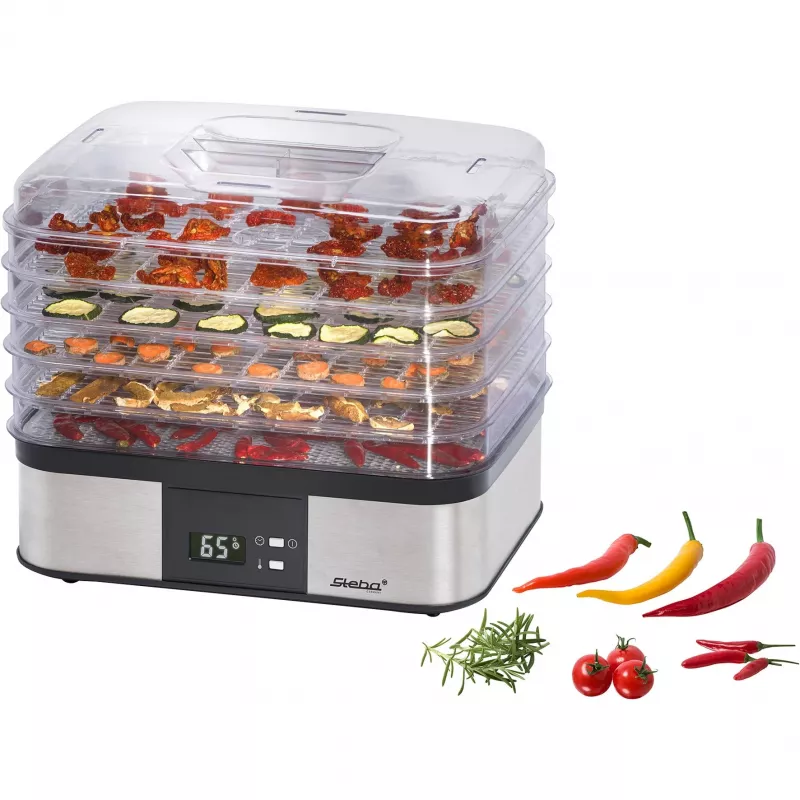 Steba ED 5 Voedseldroger, 350 W, Roestvrij staal/Zwart