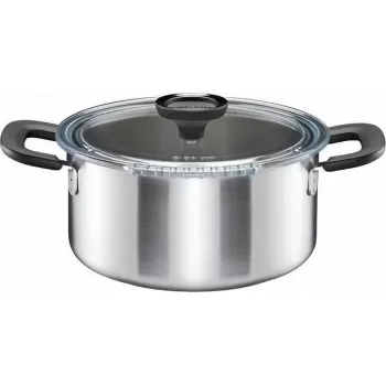 Kookpan Fiskars Functional Form 1072317 roestvrij staal 5 L met deksel