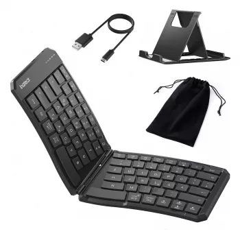 Inateck full-size gebogen Bluetooth-toetsenbord N0131 QWERTZ schakelaars zwart