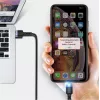USB-naar-Lightning-datakabel Tellur 1,2 m nylon gevlochten zwart