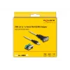 DeLOCK 63465 USB 2.0 Type-A naar serieel RS-422/485 adapter, 6-pins klemmenblok, 1,8 m, zwart/transparant