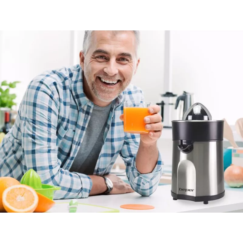 Beper P102EST001 elektrische citruspers 85 W roestvrijstaal