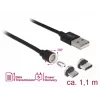 USB-kabel DeLOCK 85723 USB 2.0 1,1 m USB A USB C/Micro-USB B zwart