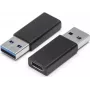 USB-A-naar-USB-C-adapter ShiverPeaks 14-05032, USB 3.0, zwart