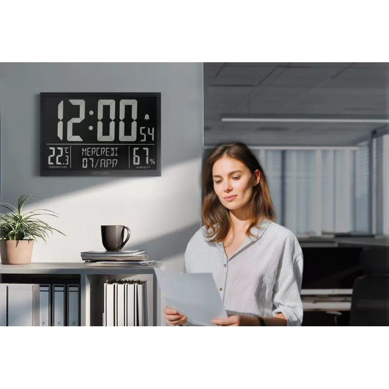 Wandklok muse M-160 WMC — analoge wandklok, rond design, op batterijen