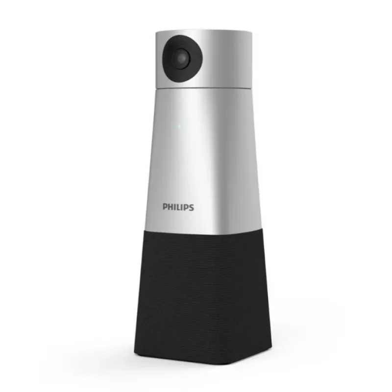 Philips PSE0550 SmartMeeting draagbare 4K-videoconferentiecamera met ingebouwde microfoon, 30 fps, USB, zwart/zilver