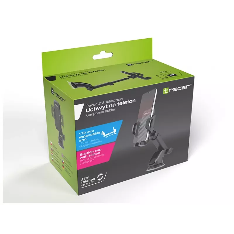 Passieve houder Tracer TRAUCH46871 mobiele telefoon/smartphone zwart