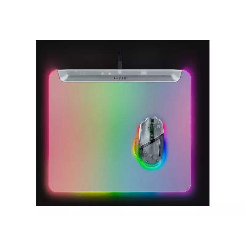 Gaming-muispad Razer Firefly V2 Pro White – RGB-achtergrondverlichting, USB-gevoed, antislipbasis
