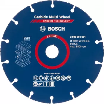 Doorslijpschijf Bosch EXPERT Carbide MultiWheel 180 mm Ø, boring 22,23 mm