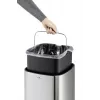Rechthoekige afvalbak Durable NO TOUCH 35L RVS zwart zilver