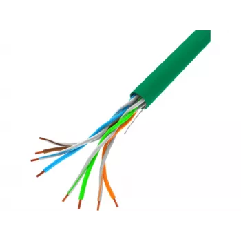 Netwerkkabel LANBERG LCU5-10CC-0305-G U/UTP Cat5e 305 m groen, 24 AWG, CCA, PVC-mantel