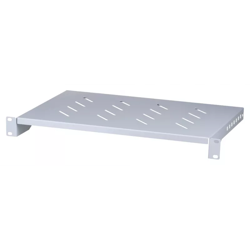 Rackplateau LANBERG AK-1004-S — 1U 19 inch grijs, 483 mm breedte, 300 mm diepte, 25 kg capaciteit