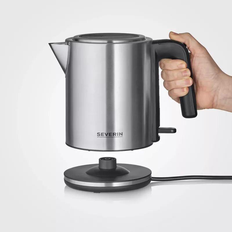 Severin WK 3489 elektrische waterkoker 1 l 2400 W zwart, zilver
