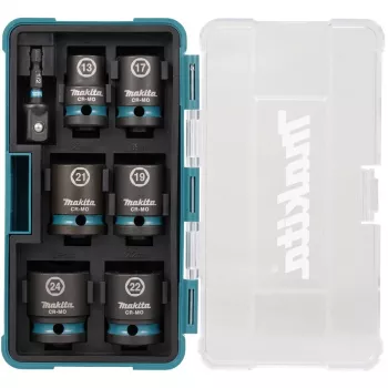 Makita E-16592 slagschroevendraaier-dopsleutel dopsleutelset zwart, turquoise