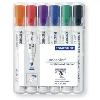 Marker Staedtler Lumocolor Whiteboard 351 6 stuks ronde punt