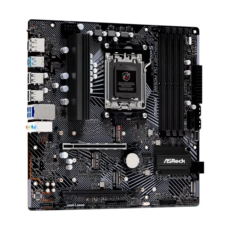 ASRock B650M PG Lightning AM5 Micro-ATX moederbord