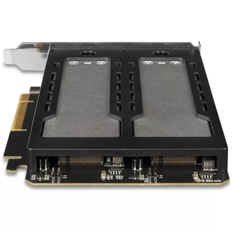 Mobiel opslagrack RAIDSONIC ToughArmor MB842MP-B — 2 verwisselbare bays voor M.2 NVMe, PCIe 4.0 x16