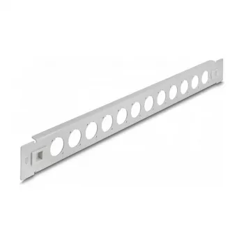 Patchpaneel DeLOCK 19 inch D-type 12 poorten gereedschapsloos grijs