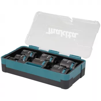 Makita E-16592 slagschroevendraaier-dopsleutel dopsleutelset zwart, turquoise