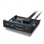 Graugear USB-hub+kaartlezer multi frontpaneel, Type-C USB retail (G-MP01CR)